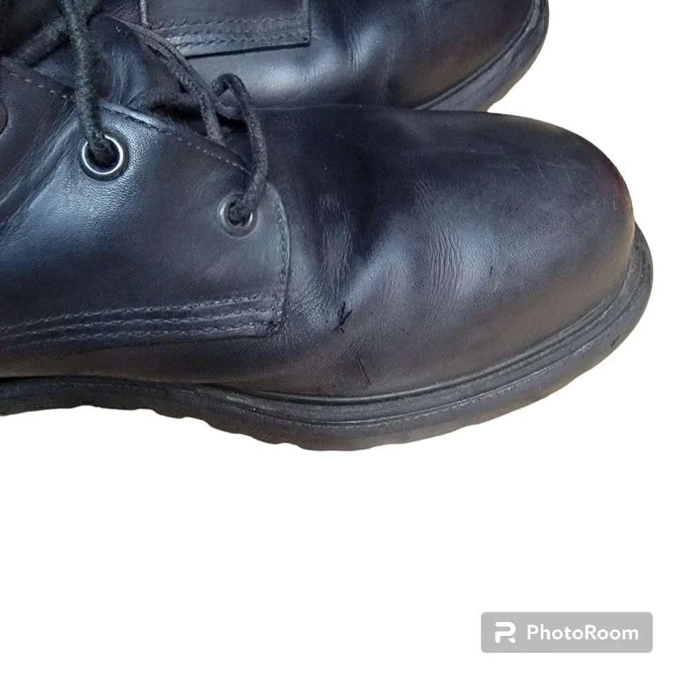 COPY - Red Wing Men's Black Leather Gore-Tex  Steel Toe Work Boots. Size 12